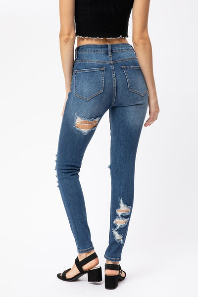 Mind Your Business High Rise Distressed Skinny *FINAL SALE