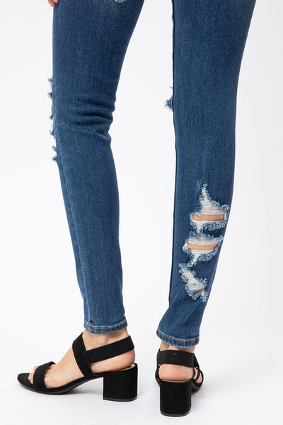 Mind Your Business High Rise Distressed Skinny *FINAL SALE