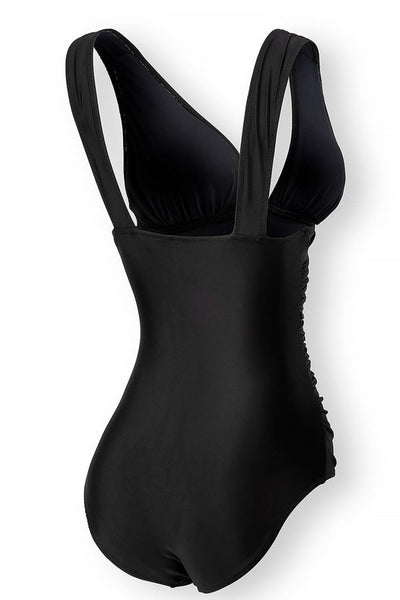 Vacay Vibe Deep Plunging Swimsuit - Black *FINAL SALE