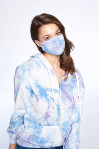 Tie Dye Face Covering - Blue Multi