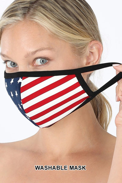 Washable Cotton Mask - American Flag