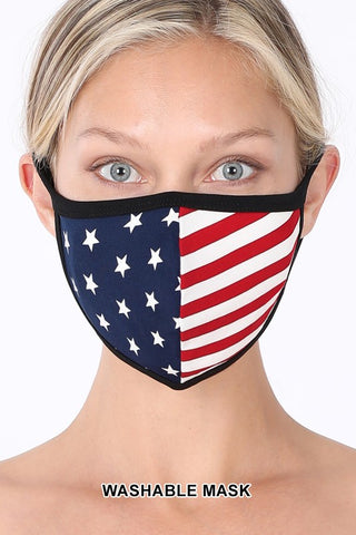 Washable Cotton Mask - American Flag