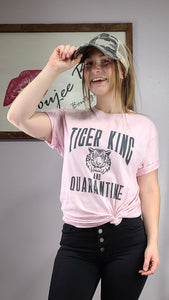 Tiger King Graphic Tee - Light Pink
