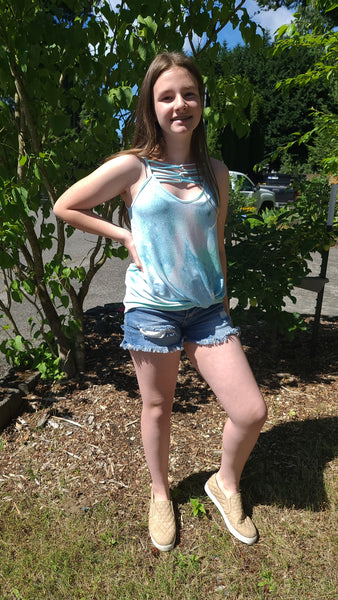 Blue Lagoon Tie Dye Tank - Mint *FINAL SALE