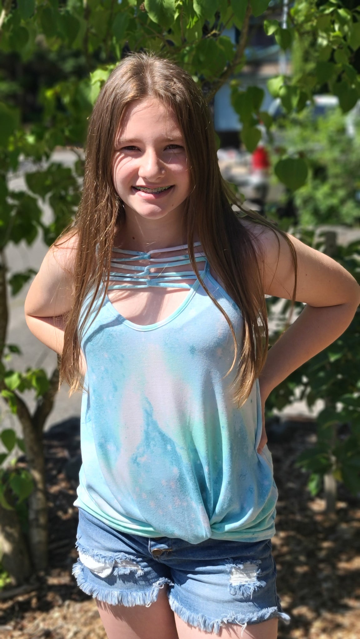 Blue Lagoon Tie Dye Tank - Mint *FINAL SALE