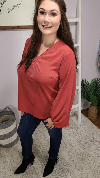 See You Again V-Neck Blouse