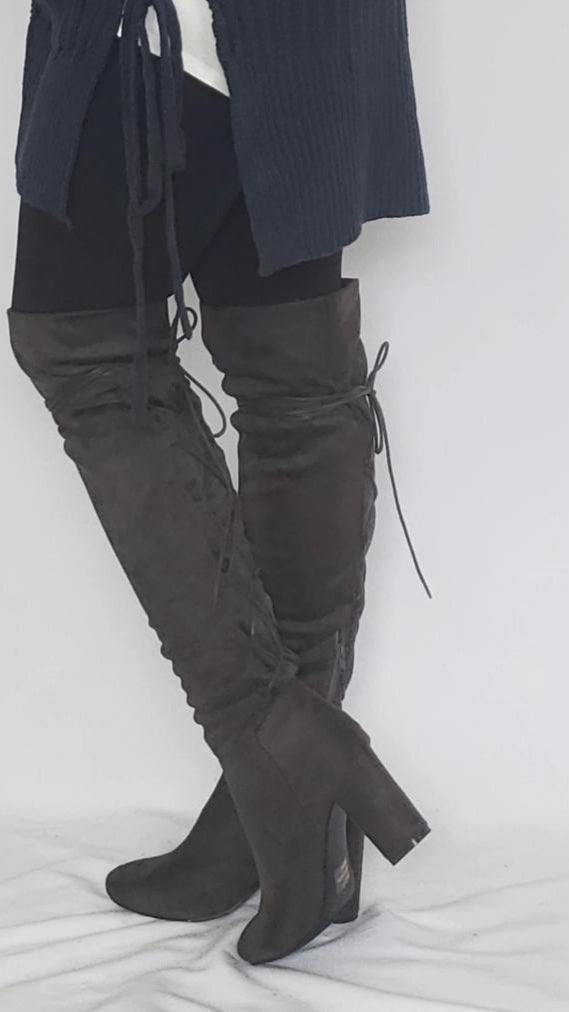 Boy Bye suede over the knee boots *FINAL SALE