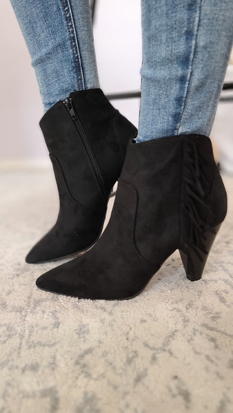 Fringe Benefits Stretch Fringe Bootie *FINAL SALE