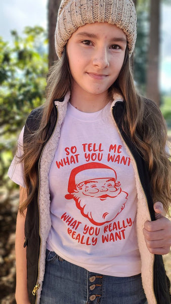 Tell Me What You Want Santa Graphic Tee