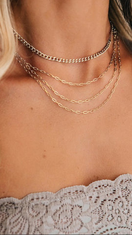 Ciara Gold Layered Chain Necklace