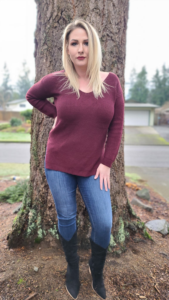 Crisscross tunic shop sweater