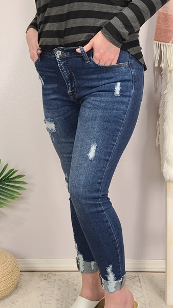 Story To Tell Distressed Mid-Rise Ankle Skinny *FINAL SALE