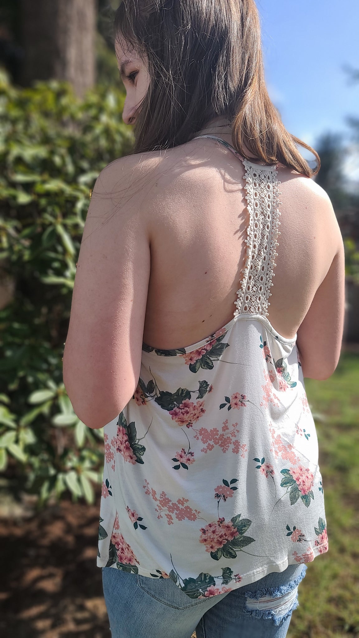 Lizzy Floral Crochet Halter Top * FINAL SALE