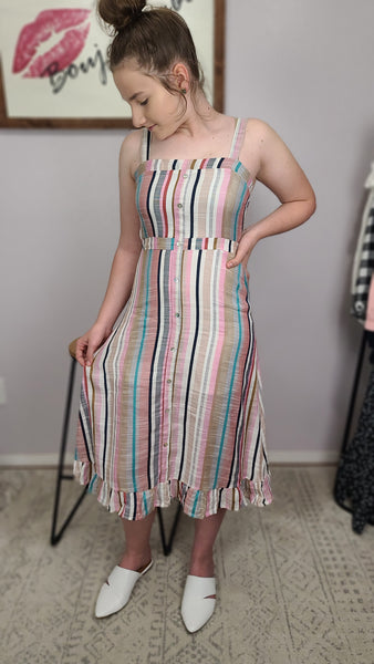 Allie Striped Midi Dress *FINAL SALE