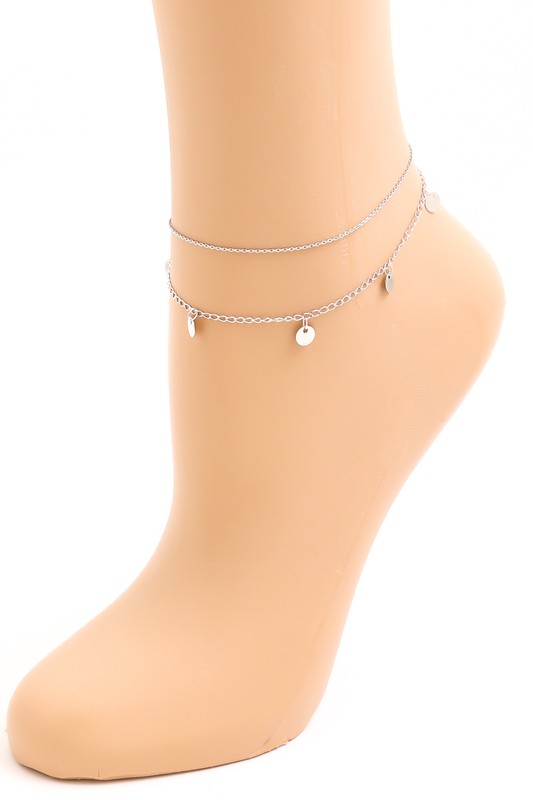 Sadie Sequin Chain Anklet - Silver *FINAL SALE
