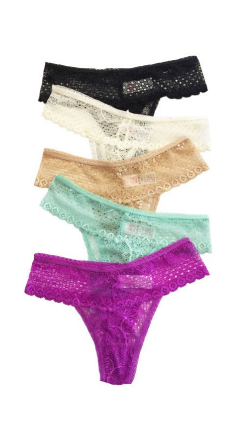Lace Low Rise Thong Panty